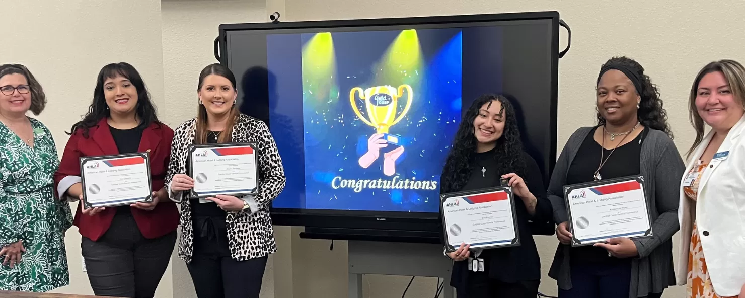 Guest First trainees receive their certificates